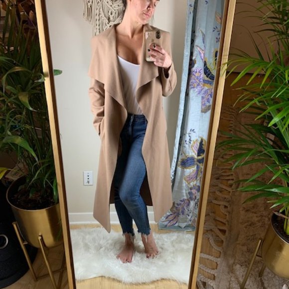 Missguided • Waterfall Trench Coat • Beige • 6 - Picture 7 of 12